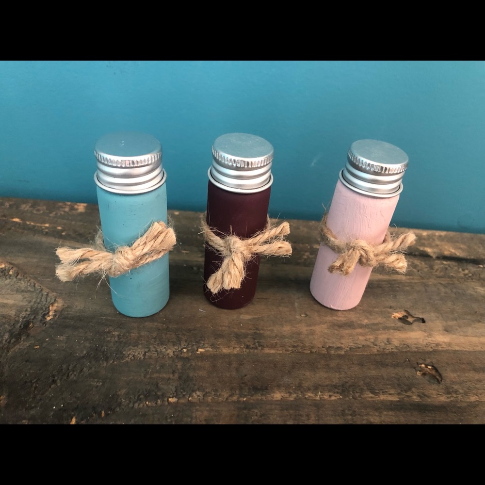 Rustic mini glass containers